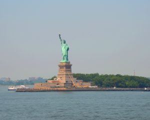 Statue of Liberty as seen from the passing ferry