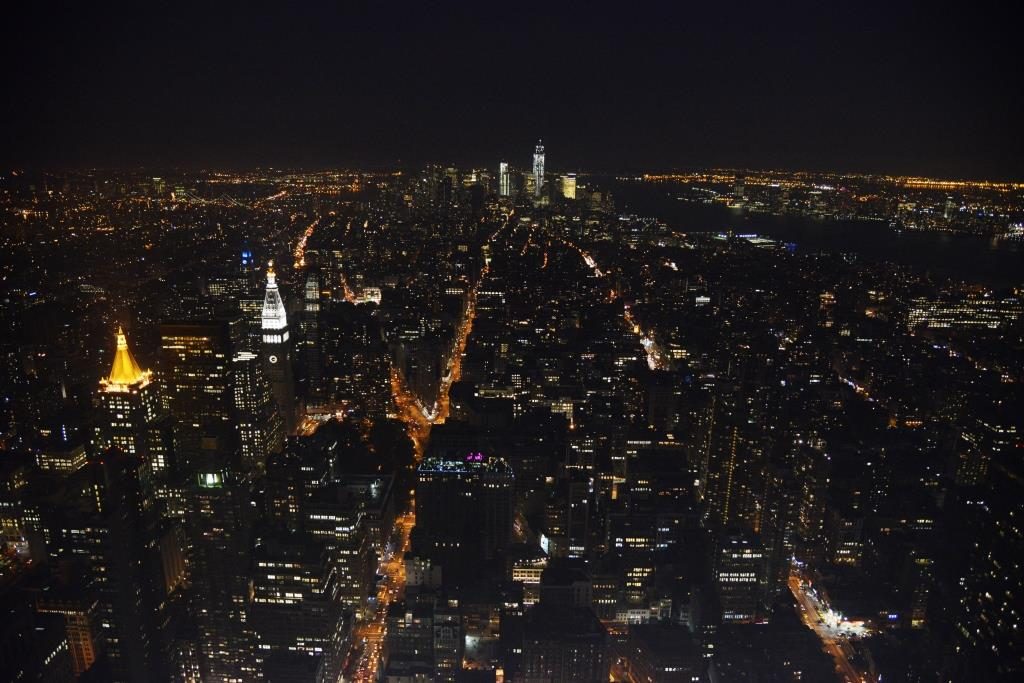 night view from the Empire State Building