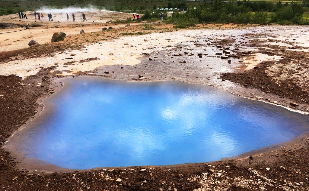 blue pond at Geysir geothermal area